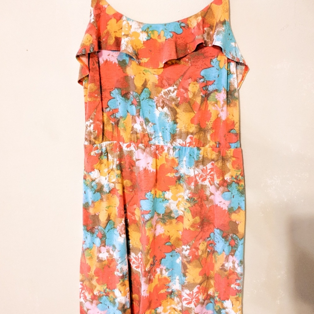 Floral Dress with Ruffle